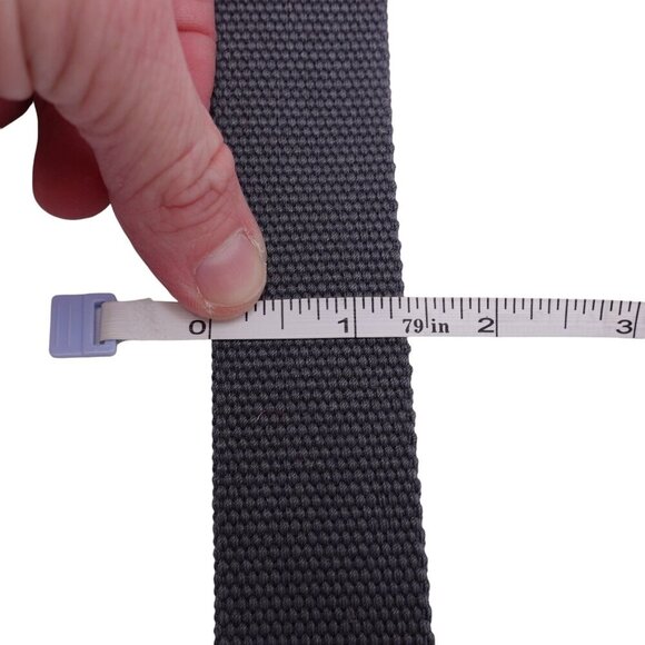 Under Armour Webbed Belt OSFM Gray Woven Canvas Military Style Adjustable Clasp - Picture 8 of 9